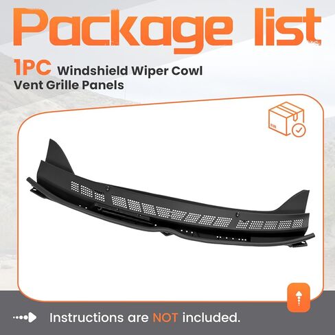 Windshield Wiper Cowl Panel Compatible with 2006-2011 Honda Civic Excluded Si, Replacement for 74200SNAA00 Air Inlet Window Cover Cowl Top Front Center Textured Black Plastic PP in Saudi Arabia