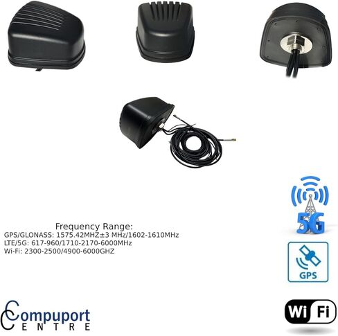 هوائي CompuPort 5in1 DQX أوتوماتيكي مثبت على المسمار LTE/4G/WiFi/GPS/GLONASS/2.4/5 جيجا هرتز MIMO للنقل in Saudi Arabia