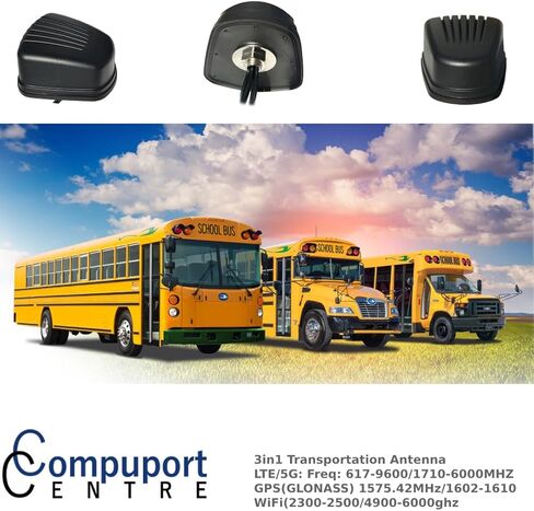 هوائي CompuPort 5in1 DQX أوتوماتيكي مثبت على المسمار LTE/4G/WiFi/GPS/GLONASS/2.4/5 جيجا هرتز MIMO للنقل in Saudi Arabia
