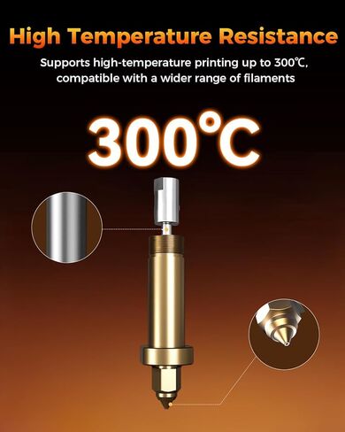 Creality Official K1C Ceramic Heating Black Kit, with Integrated Quick-Swap Nozzle, Supports 300°C High Temperature and 600mm/s High-Speed Printing 60W Fast Heating Wear-Resistant Hotend Kit in Saudi Arabia