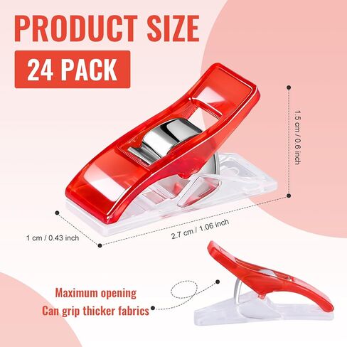 200 Pcs Multipurpose Sewing Clips Quilting Supplies,Plastic Fabric Clips for Sewing,Quilting for Binding Accessories and Crafting Tools (Clear) in Saudi Arabia