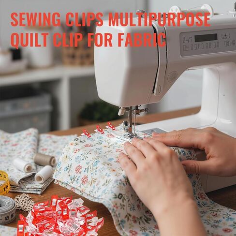 200 Pcs Multipurpose Sewing Clips Quilting Supplies,Plastic Fabric Clips for Sewing,Quilting for Binding Accessories and Crafting Tools (Clear) in Saudi Arabia