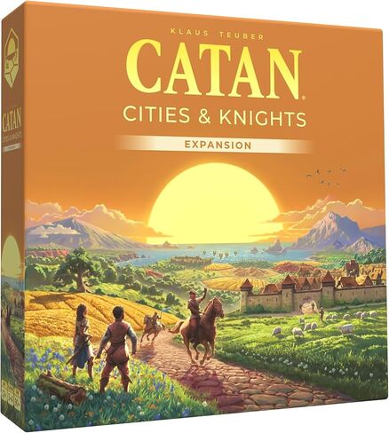 توسيع لعبة CATAN Cities & Knights Board (الإصدار السادس) يعزز اللعب بتحديات جديدة! لعبة استراتيجية للأطفال والكبار، للأعمار من 12 عامًا فما فوق، 3-4 لاعبين، وقت لعب 90 دقيقة، من تصميم Catan Studio in Kuwait