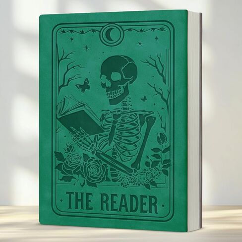 The Reader Tarot Journal Notebook - Book Lover Gifts for Women Men Friends - Bookworm Gifts - Gothic Goth Skull 160 Pages Writing Notebook in Saudi Arabia