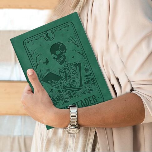 The Reader Tarot Journal Notebook - Book Lover Gifts for Women Men Friends - Bookworm Gifts - Gothic Goth Skull 160 Pages Writing Notebook in Saudi Arabia