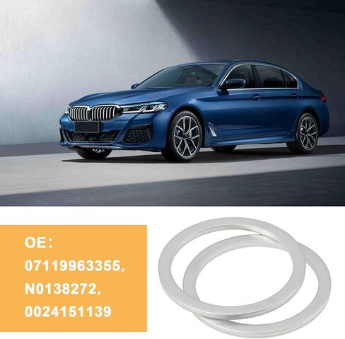 20 قطعة وعاء زيت السيارة قابس التصريف غسالات ألومنيوم 22x27x1.5 مللي متر 07119963355 N0138272 0024151139 متوافق مع BMW متوافق مع بورش in Saudi Arabia