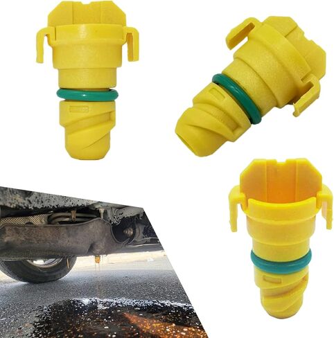 3 PCS Plastic Oil Drain Plug, Leak-proof Engine Oil Pan Drain Screw with Rubber Ring, Replace for OEM #KX6Z6730B, Compatible with Ford F150 Edge Navigator (Yellow) in Saudi Arabia