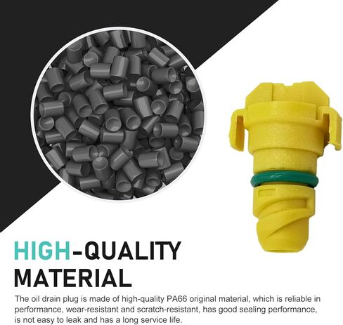 3 PCS Plastic Oil Drain Plug, Leak-proof Engine Oil Pan Drain Screw with Rubber Ring, Replace for OEM #KX6Z6730B, Compatible with Ford F150 Edge Navigator (Yellow) in Saudi Arabia