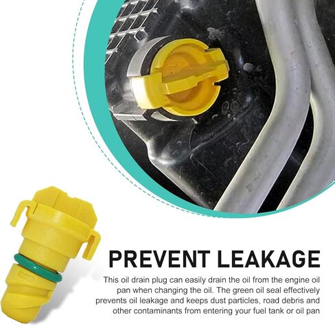 3 PCS Plastic Oil Drain Plug, Leak-proof Engine Oil Pan Drain Screw with Rubber Ring, Replace for OEM #KX6Z6730B, Compatible with Ford F150 Edge Navigator (Yellow) in Saudi Arabia