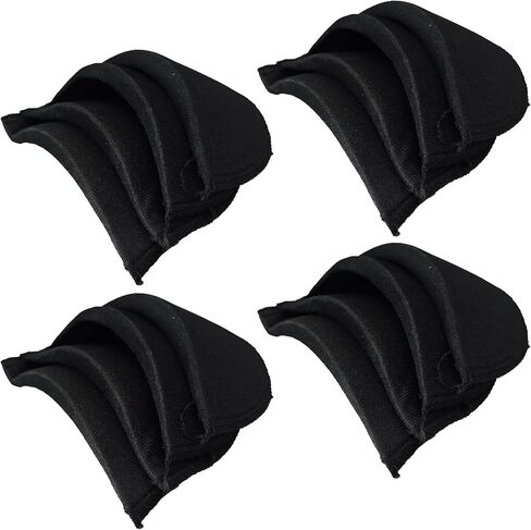 8 أزواج من وسادات الكتف الإسفنجية القابلة للتنفس من بيسون للنساء والرجال، بدلة، معطف، إكسسوارات خياطة السترة (أبيض) in Kuwait