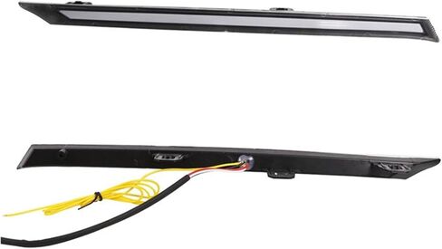 Generic لتويوتا RAV4 2019-2024 سيارة LED DRL ضوء النهار الجري الخارجي غطاء محرك السيارة الأمامي مصبغة ديكور مصباح 2 قطعة (غير مناسب للمغامرة TRD إصدار الطرق الوعرة) ، أبيض + عامر in Kuwait