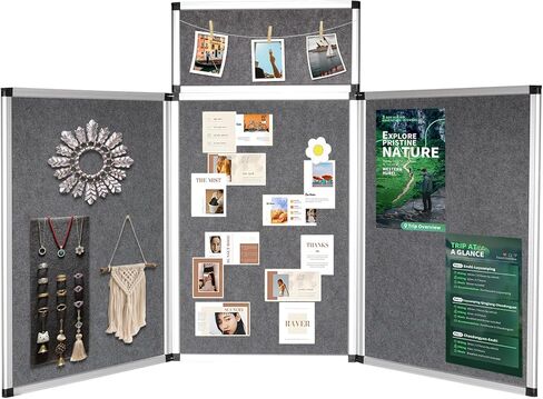 3 Panel Trade Show Presentation Board,Poster Board with Storage Bag Large Tabletop Display Board Folding Art Panel Display for School,Vendor Events,Science Fair Exhibitions (B) in Saudi Arabia