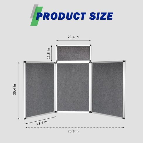 3 Panel Trade Show Presentation Board,Poster Board with Storage Bag Large Tabletop Display Board Folding Art Panel Display for School,Vendor Events,Science Fair Exhibitions (B) in Saudi Arabia