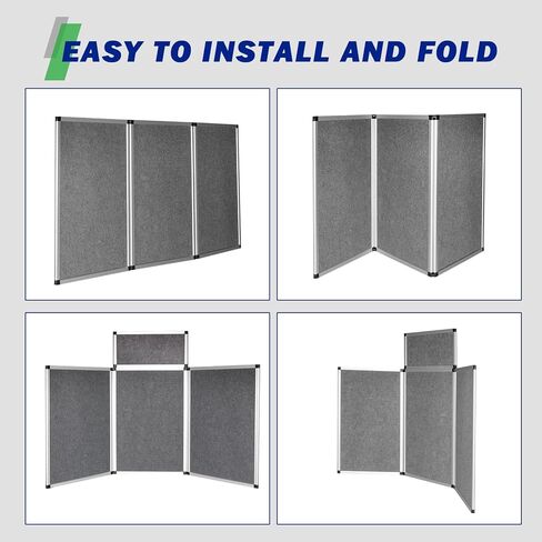 3 Panel Trade Show Presentation Board,Poster Board with Storage Bag Large Tabletop Display Board Folding Art Panel Display for School,Vendor Events,Science Fair Exhibitions (B) in Saudi Arabia