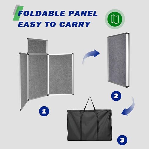 3 Panel Trade Show Presentation Board,Poster Board with Storage Bag Large Tabletop Display Board Folding Art Panel Display for School,Vendor Events,Science Fair Exhibitions (B) in Saudi Arabia