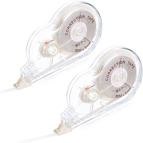 100 Ft Long Correction Tape, Tear-Resistant White Correction Tape Smooth Glide Quick Dry Correct Tapes for School Office Supplies, Crafting, Note Taking, Journal (2 Pieces) in Saudi Arabia