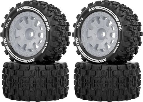 OGRC 1/18 RC Wheels and Tires 12mm Hex Tyre for ARRMA 1/18 Typhon Granite Grom (Grey) in Saudi Arabia