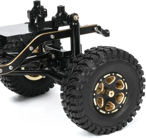 4pcs Brass 1.0 Beadlock Wheel Tires Set for Axial SCX24 AX24 TRX4M FCX24 Upgrade 1/24 1/18 RC Crawler Car in Saudi Arabia