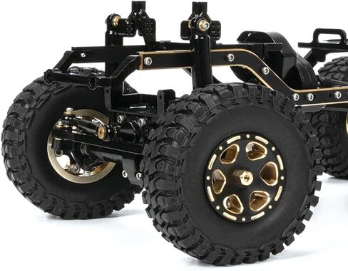 4pcs Brass 1.0 Beadlock Wheel Tires Set for Axial SCX24 AX24 TRX4M FCX24 Upgrade 1/24 1/18 RC Crawler Car in Saudi Arabia