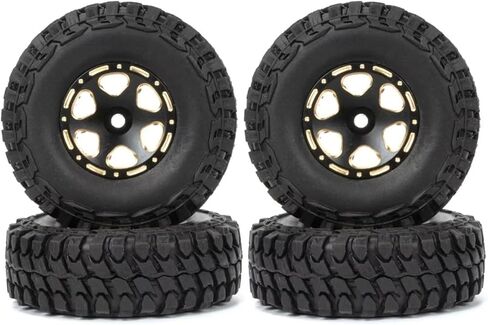 4pcs Brass 1.0 Beadlock Wheel Tires Set for Axial SCX24 AX24 TRX4M FCX24 Upgrade 1/24 1/18 RC Crawler Car in Saudi Arabia