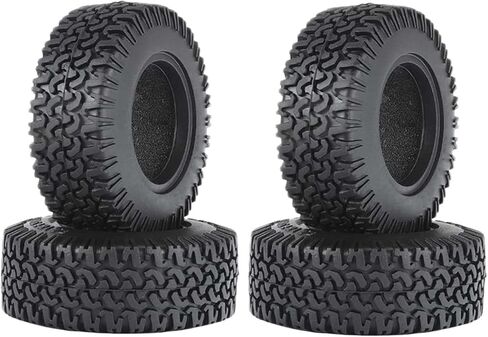 78mm RC Tyre and Wheel Set, 1.55 inch Beadlock Alloy Rim and Tire for 1:10 RC Crawler Car Tamiya CC01 CC02 LC70 MST JIMNY AX90069 D90 TF2 (A White) in Saudi Arabia