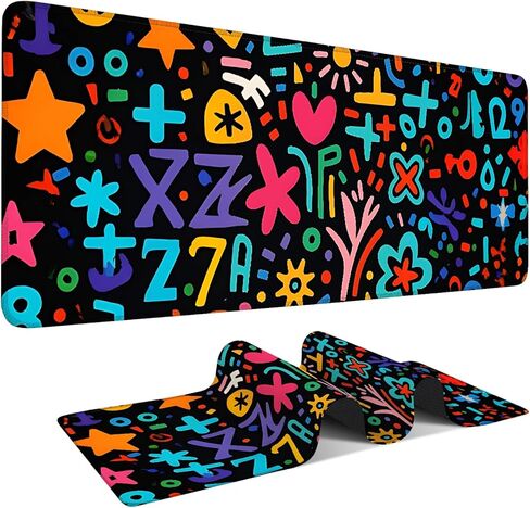 HO HO لوحة ماوس ممتدة مقاس XL 31.5 بوصة × 11.8 بوصة - سجادة مكتب حمراء احتفالية لعيد الميلاد - قاعدة مطاطية غير قابلة للانزلاق، حواف مخيطة in Kuwait