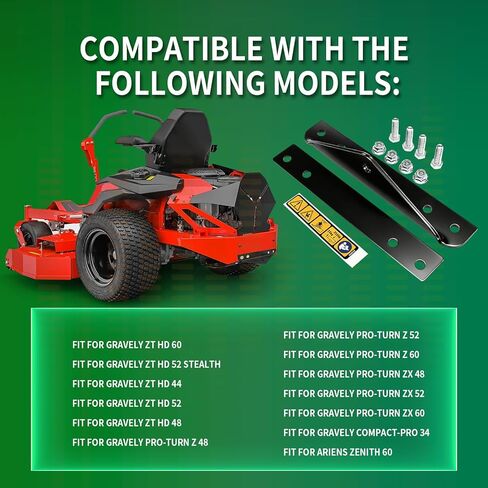 طقم وصلة ربط Zero Turn يناسب Gravely ZT HD 44/48/52/60 Compact-PRO PRO-Turn Z PRO-Turn ZX ومجموعة وصلة مقطورة شديدة التحمل لنماذج Ariens Zenith، هيكل فولاذي متين، المرجع. رقم 79108500 in Kuwait
