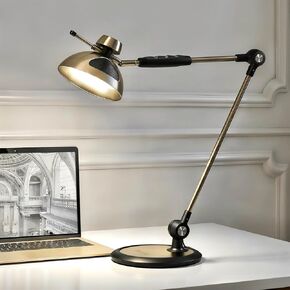 التحكم في إيماءات مصباح مكتب OTUS، مصباح مكتب مهندس معماري LED للمكتب المنزلي، ذراع متأرجح معدني قابل للتعديل، ضوء مهمة طويل القامة للصياغة أو قراءة طاولة السرير، 12 سطوع، 3 أوضاع للعناية بالعين تعمل باللمس in Kuwait