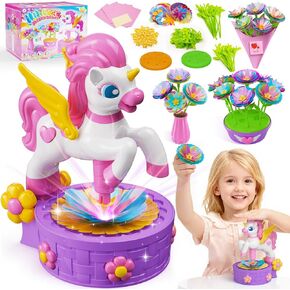 مجموعات الحرف اليدوية، اضغط لإنشاء صانع الزهور، ألعاب يونيكورن للفتيات من سن 3 إلى 12 عامًا، لعبة باقات الزهور القماشية، فنون وحرف يدوية للأطفال، هدايا عيد ميلاد فريدة لعيد الميلاد لـ 3 4 5 6 7 8 9 10 11 12 عامًا in Kuwait