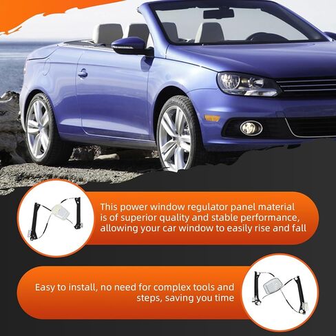 Power Window Regulator Front Right Passenger Side Compatible with Eos 2008-2016 Replace 1Q0-837-462-G in Saudi Arabia