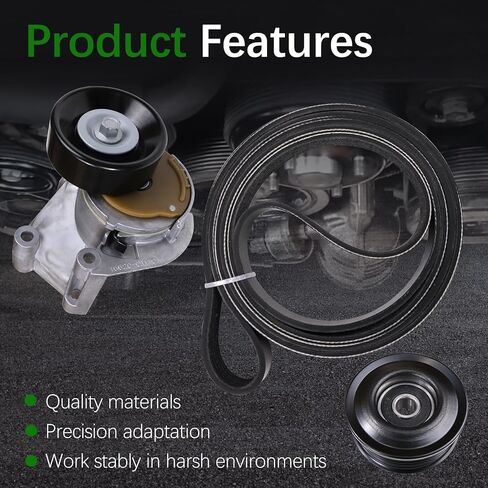 90K-38488 Serpentine Belt Drive Tensioner Pulley Component Kit Fit for 1998-2009 Toyota Tundra 4Runner Sequoia Land Cruiser for Lexus LX470 GX470 LS430 GS430 GS400 4.0L 4.3L 4.7L V8#89255 38488 in Saudi Arabia