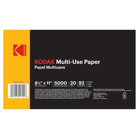 Kodak Printer Paper 8.5 x 11 | 20 lb Copy Paper 92 Bright | 10 Reams | 5,000 Sheets in Saudi Arabia