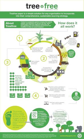 Tree Free 8.5 x 11" Copy Paper 100% Recycled Sugarcane Waste Fiber, Jam Free, Acid Free, 92 Bright, Eco Friendly Multipurpose Printer Paper (Ream/500 sheets) (1 Ream/500 Sheets) in Saudi Arabia