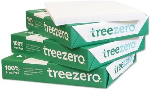 Tree Free 8.5 x 11" Copy Paper 100% Recycled Sugarcane Waste Fiber, Jam Free, Acid Free, 92 Bright, Eco Friendly Multipurpose Printer Paper (Ream/500 sheets) (1 Ream/500 Sheets) in Saudi Arabia