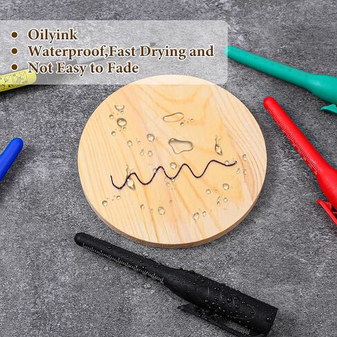 9 Pcs Long Head Deep Hole Marker Pens 45 mm Long Nib Marker Multi-Purpose Deep Reach Markers Double-Headed Metal marking Pens Waterproof Permanent Markers Carpenter Ink Pen for Builder Bathroom in Saudi Arabia