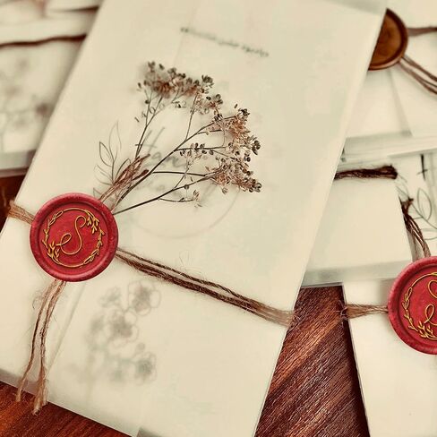 Yoption Handwritten Letter S Wax Seal Stamp, Vintage Initial Alphabet with Olive Branch Sealing Wax Stamp in Saudi Arabia