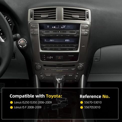 Dasbecan Center Dash A/C Vent Compatible with Toyota Lexus IS250 IS350 is-F 2006-2009 Dashboard AC Vent Trim Replace# 55670-53010 5567053010 in Saudi Arabia