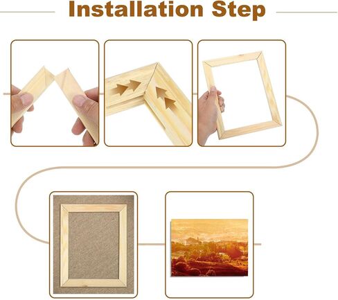 uxcell 2 Pcs DIY Canvas Stretcher Bars, 10 x 16 Inch Canvas Frame Wooden Frames Kit Sturdy Stretcher Frames for Oil Paintings Prints Posters in Saudi Arabia