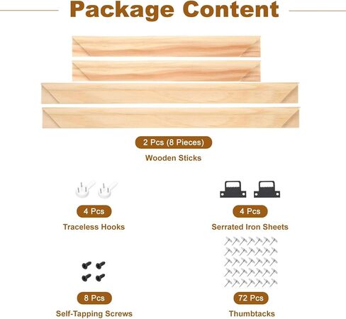 uxcell 2 Pcs DIY Canvas Stretcher Bars, 10 x 16 Inch Canvas Frame Wooden Frames Kit Sturdy Stretcher Frames for Oil Paintings Prints Posters in Saudi Arabia