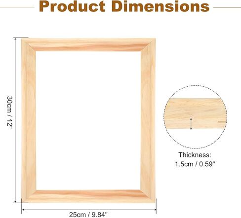 uxcell 2 Pcs DIY Canvas Stretcher Bars, 10 x 16 Inch Canvas Frame Wooden Frames Kit Sturdy Stretcher Frames for Oil Paintings Prints Posters in Saudi Arabia