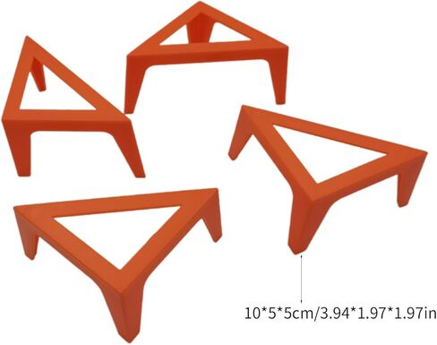 4PCS Plastic Canvas Stands for Fluid Acrylic Pouring Paints Painter Safe Stand Canvas Pouring Support Stands for Art Student, Easy To Store, Portable Tabletop Stands (red) (red) in Saudi Arabia