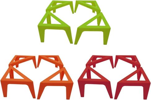 4PCS Plastic Canvas Stands for Fluid Acrylic Pouring Paints Painter Safe Stand Canvas Pouring Support Stands for Art Student, Easy To Store, Portable Tabletop Stands (red) (red) in Saudi Arabia