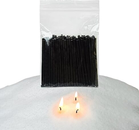 Pearled Cotton Candle Wick 2.2 Inch Black Cotton Wicks for Sand Candles,Metal-Free & Lead-Free Refill Wax Wick for DIY Candle Making,Premium Soft Flame for Long Burn Time (Pack of 100) in Saudi Arabia