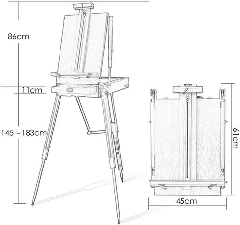 Easel En Art Oil Ing Box Toolbox Promotional Advertisements Solid Bracket Exhibitions Applicable Occasion Solid + Metal Artists Craft Box, in Kuwait