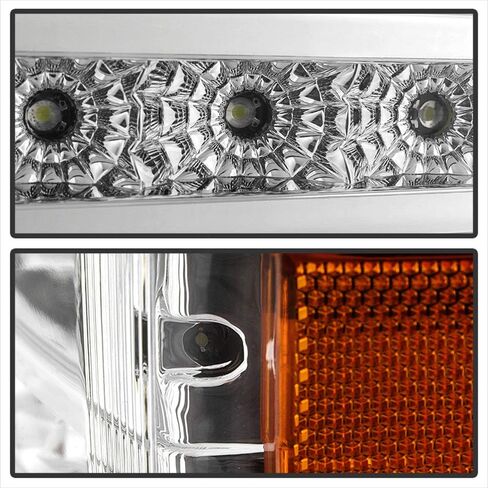 ACANII-For 2003-2006 Chevy Silverado 1500 2500 3500 LED أضواء وقوف السيارات مصابيح إشارة اليسار + اليمين-مبيت الكروم in Kuwait