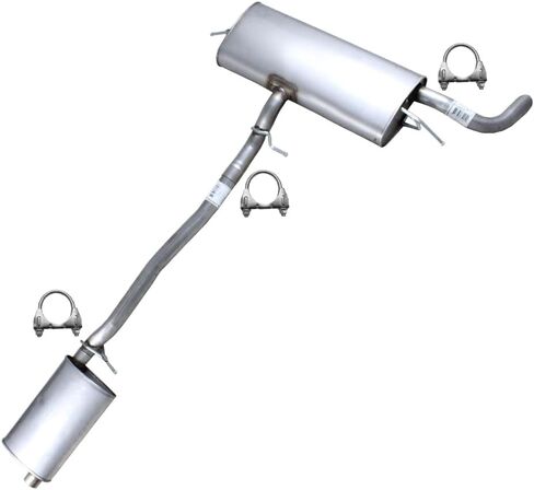 Northeastern Exhaust | Stainless Steel Rear Muffler, Intermediate Pipe, and Center Muffler Exhaust System Kit Compatible with Chevrolet Equinox and GMC Terrain 2010-2017 2.4L | Free Clamps Included in Saudi Arabia