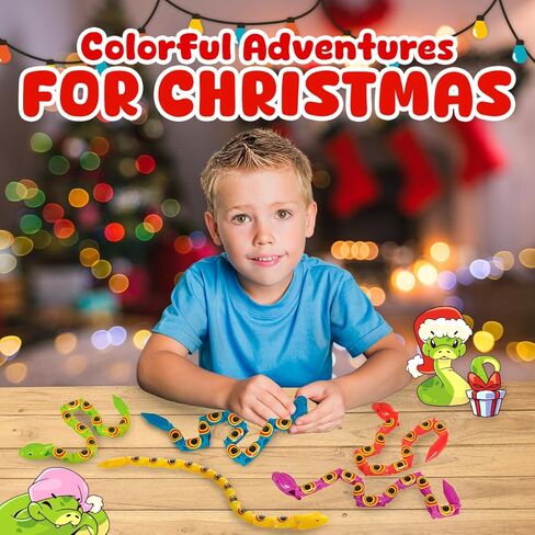 ثعابين متعرجة - حزمة من 12 - ألعاب بلاستيكية تعليمية ممتعة ومضحكة للأطفال الذين يتعلمون، جائزة الكرنفال، لعبة تململ مفضلة للحفلات للأطفال، فكرة هدية للأولاد والبنات ألعاب تعليمية in Kuwait