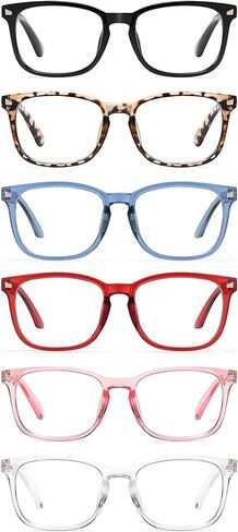 نظارات قراءة تحجب الضوء الأزرق، مضادة للصداع/الوهج/قارئ إجهاد العين، نظارات كمبيوتر للنساء/الرجال in Kuwait