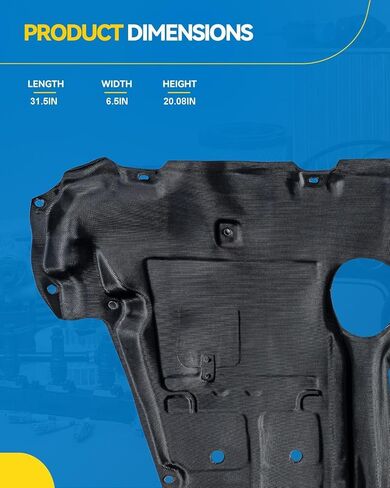 PHILTOP FO1228121 درع سبلاش المحرك متوافق مع التركيز 2012-2017، واقي غطاء المحرك تحت الغطاء in Kuwait