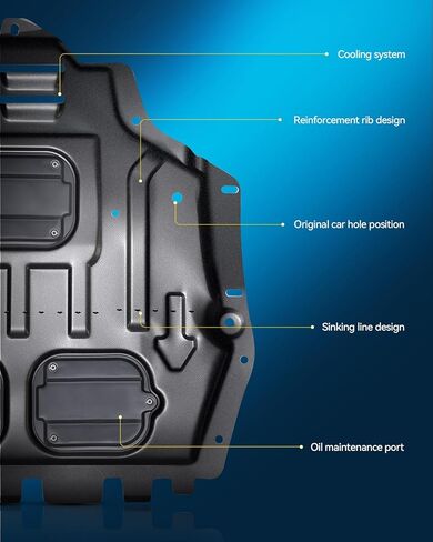 PHILTOP FO1228121 درع سبلاش المحرك متوافق مع التركيز 2012-2017، واقي غطاء المحرك تحت الغطاء in Kuwait